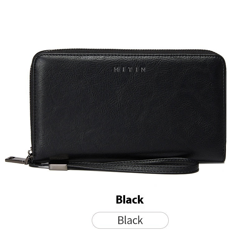 Anti-theft Swiping Retro Oil Wax Skin Large-capacity Handbag