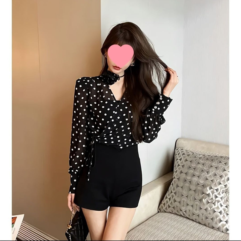 Lightweight Two-piece Long-sleeved Elegant Top