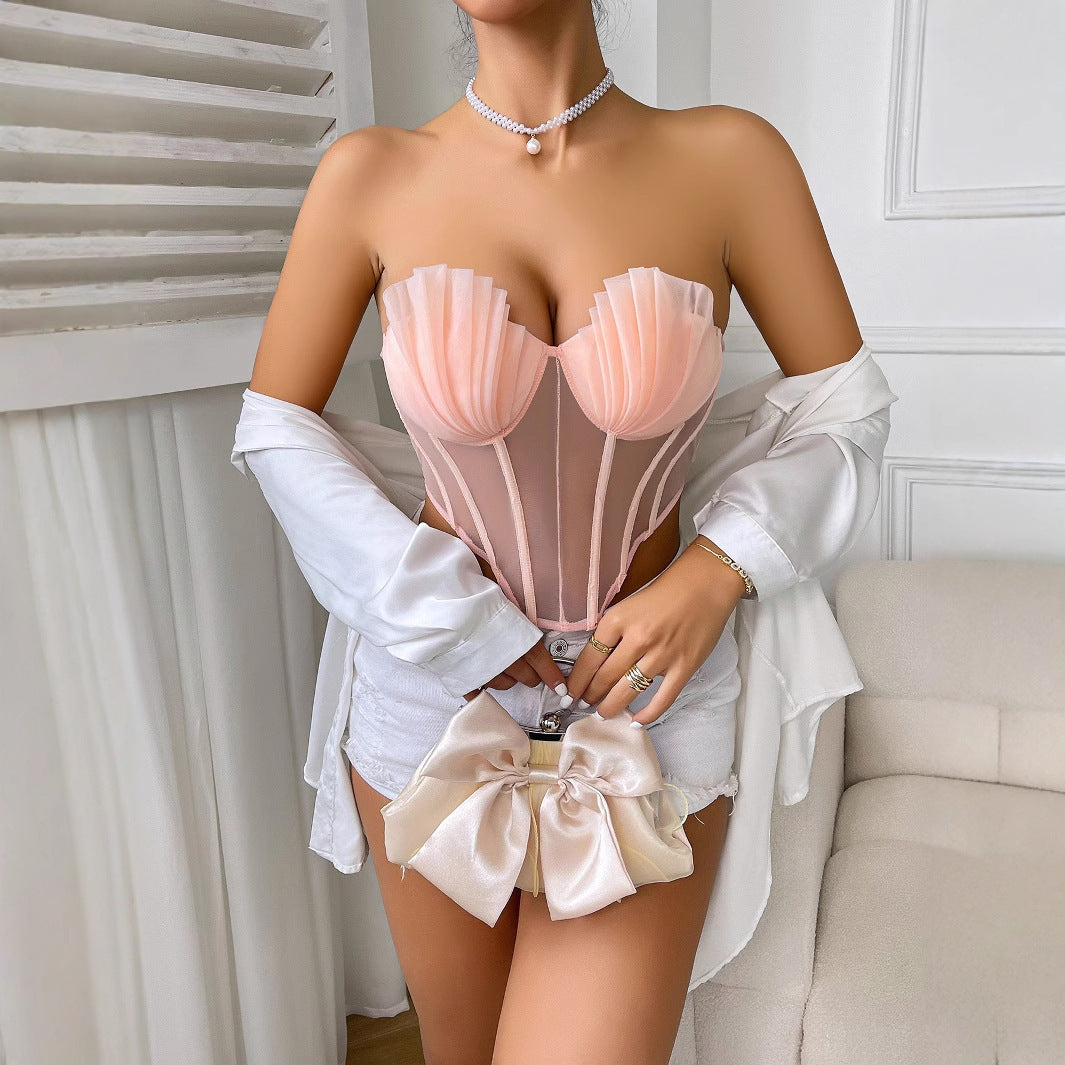 European And American Sexy Hot Girl Corset Low-cut Fishbone