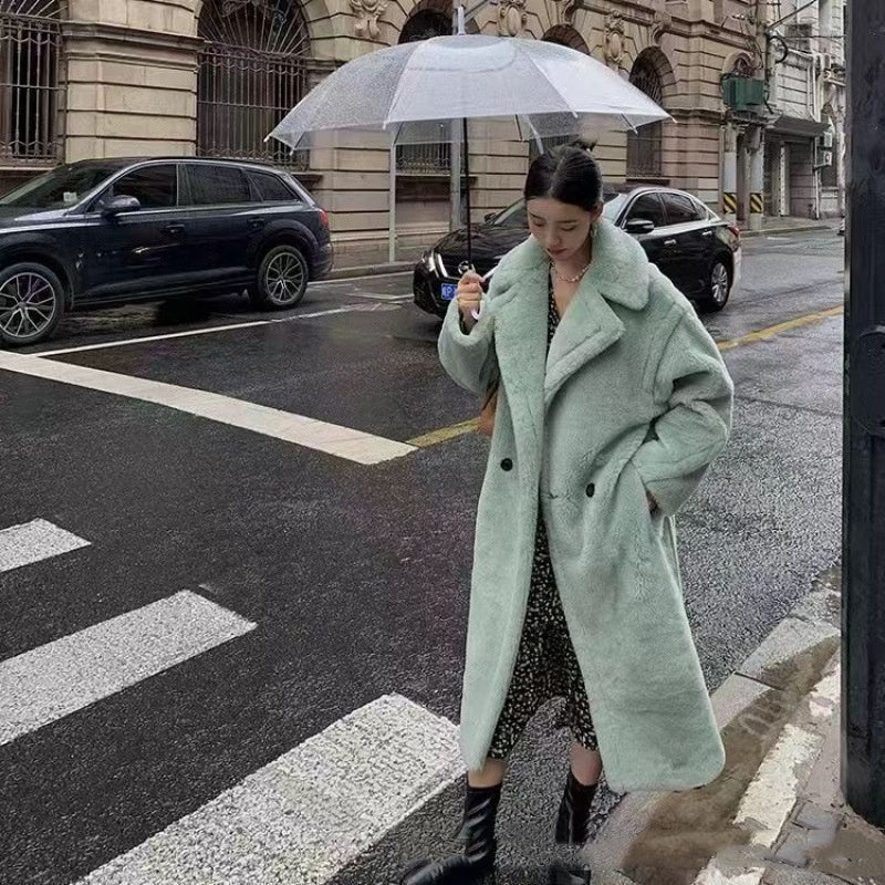 Womens Long Cashmere-Like Coat