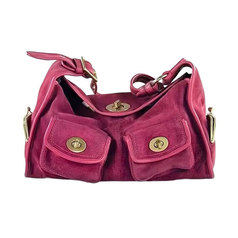 Retro Minimalist Versatile Commuter Shoulder Bag With Multiple Pockets