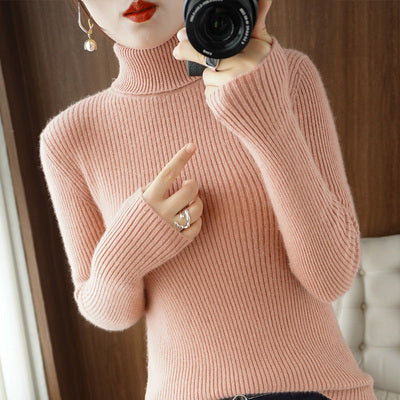 Autumn And Winter Women's Slim-fit Pullover Knit Sweater For Layering