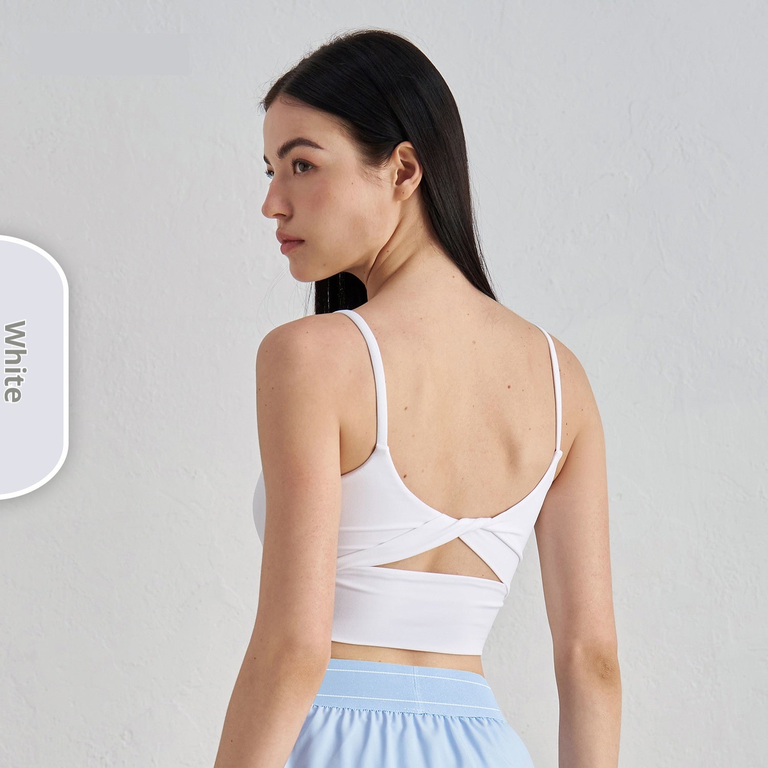 Nude Feel Detachable Sports Vest For Women Beauty Back Hollow Out