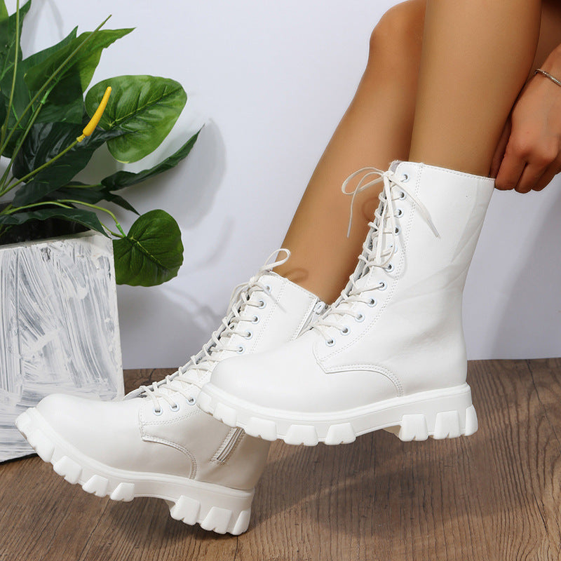 Round-toe White Cross-border Bootsankle Boots