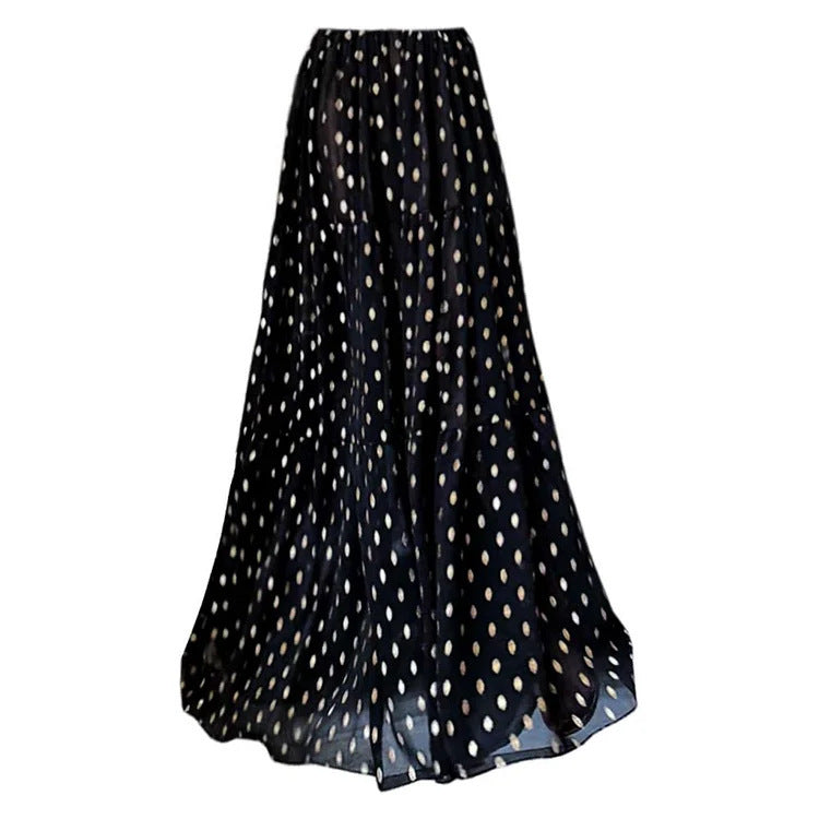 Deep V Retro Dots Printed One-piece Swimsuit Suit