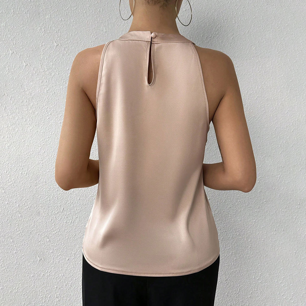European And American Women's Clothing High-grade Foreign Trade Satin Shirt