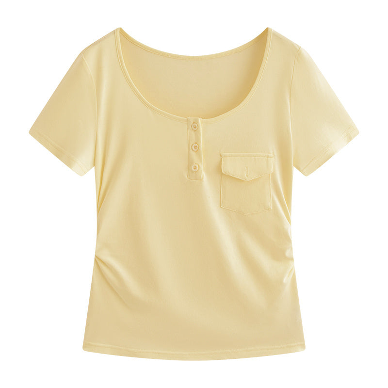 Soft And Slim Short Sleeved Top T-shirt