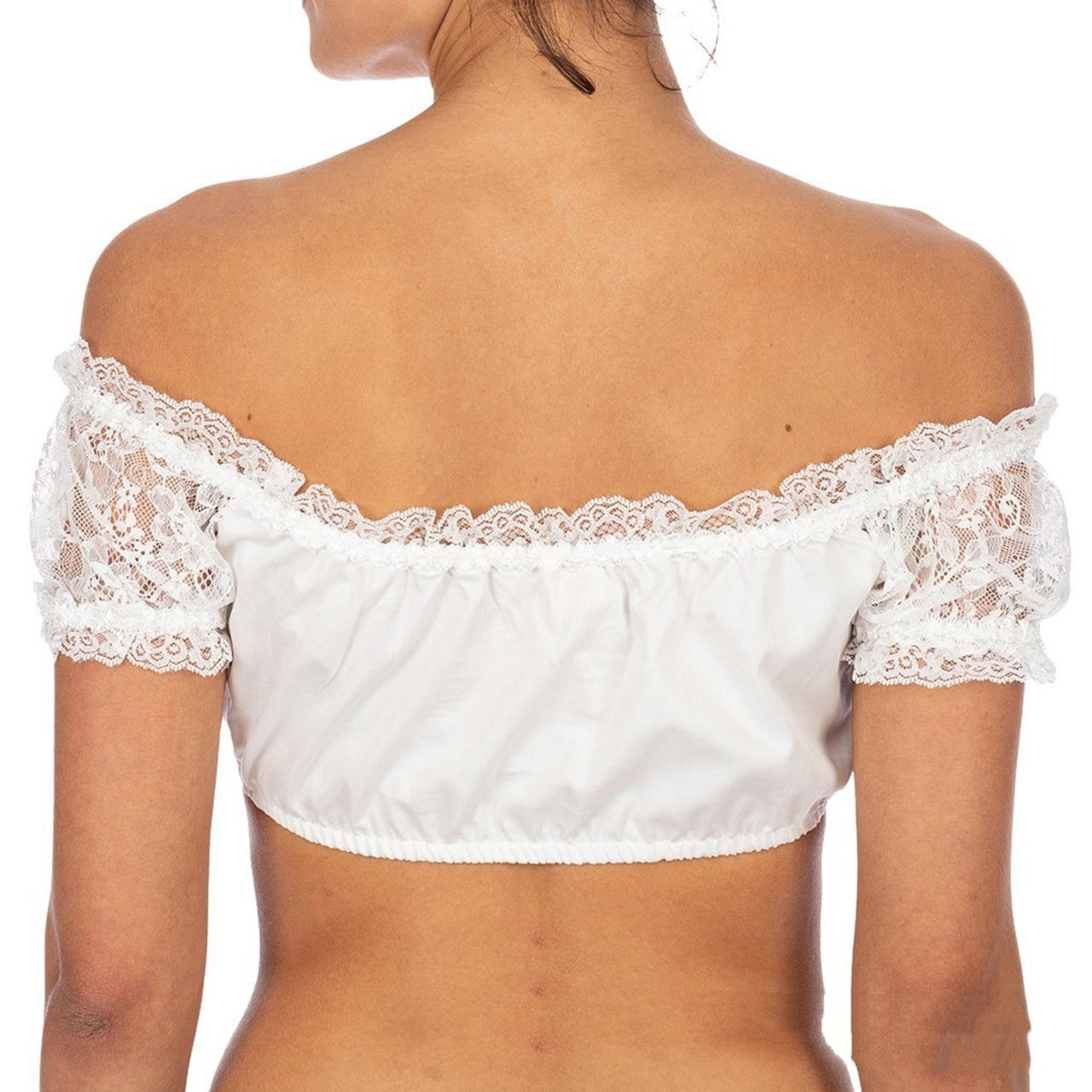 Women's Classical Beer Festival Regular Base Lace Stitching Small Shirt Top