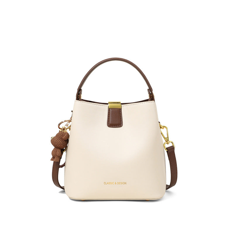 New Leather Crossbody Bucket Bag