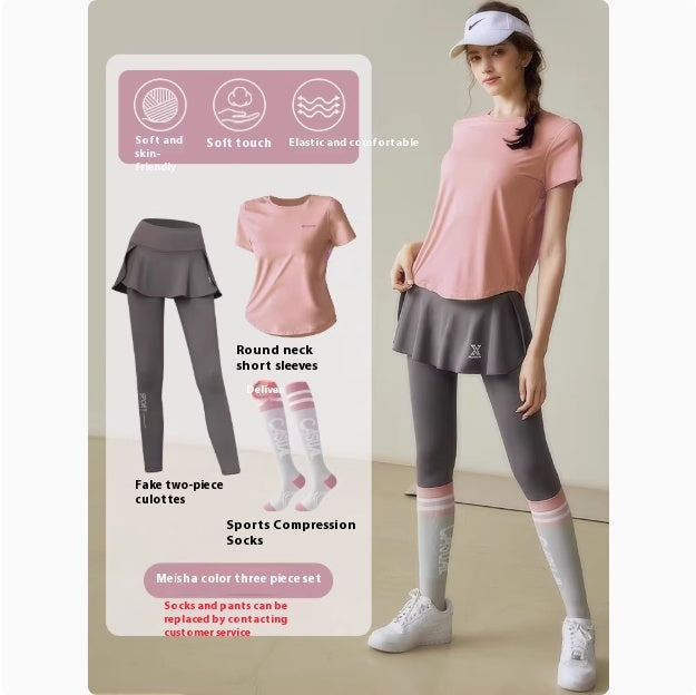 Morning Running Tennis Suit Gym Long-sleeved Top Yoga Suit