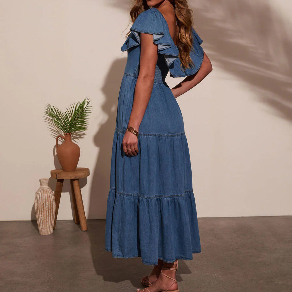 Fashionable Loose Denim Dress