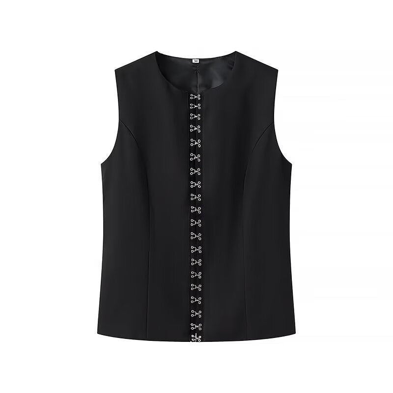 Round Neck Sleeveless Vest Fashion Casual Pants Suit
