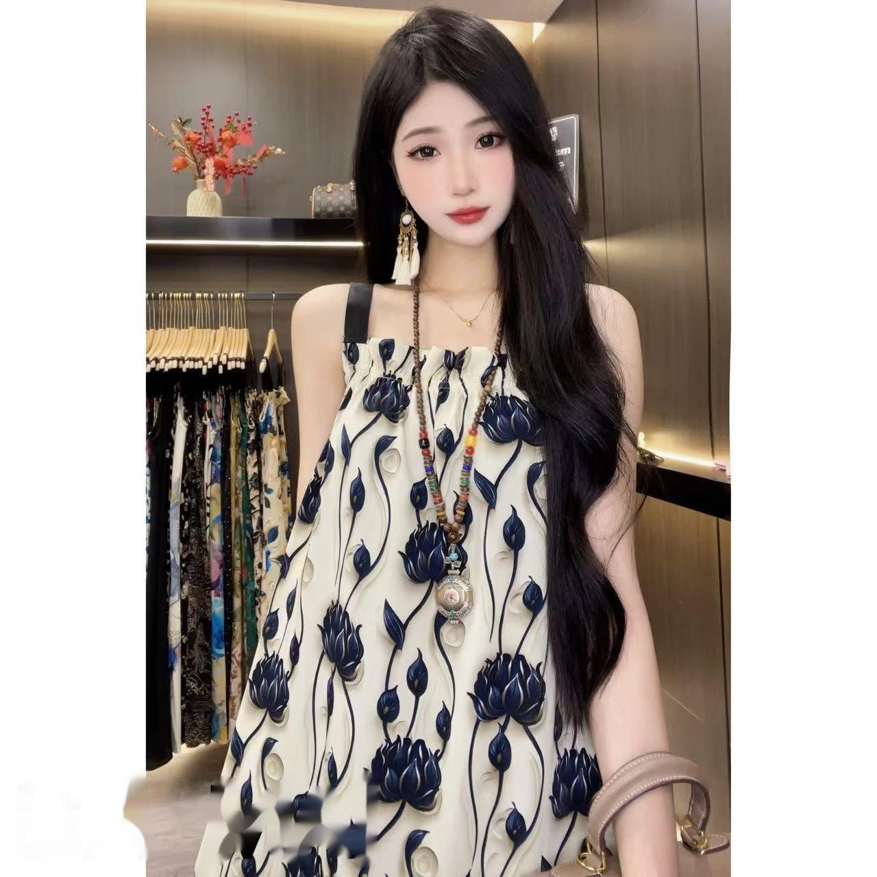 Ladies' Polyester Printed Dress