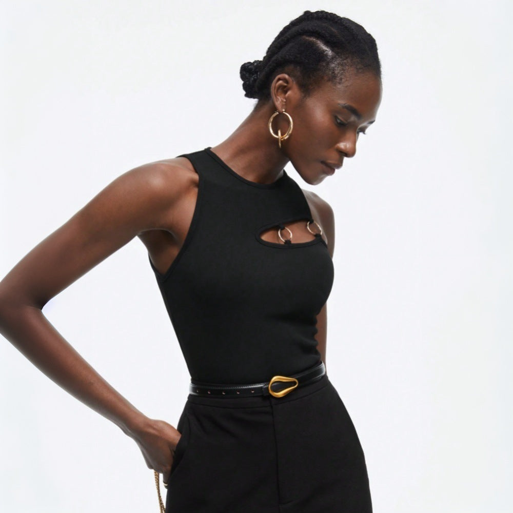 Women's European And American Irregular Short Slim Fit Top