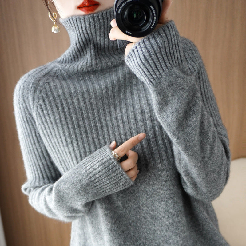 Loose High-neck Sweater Base Layer For Women