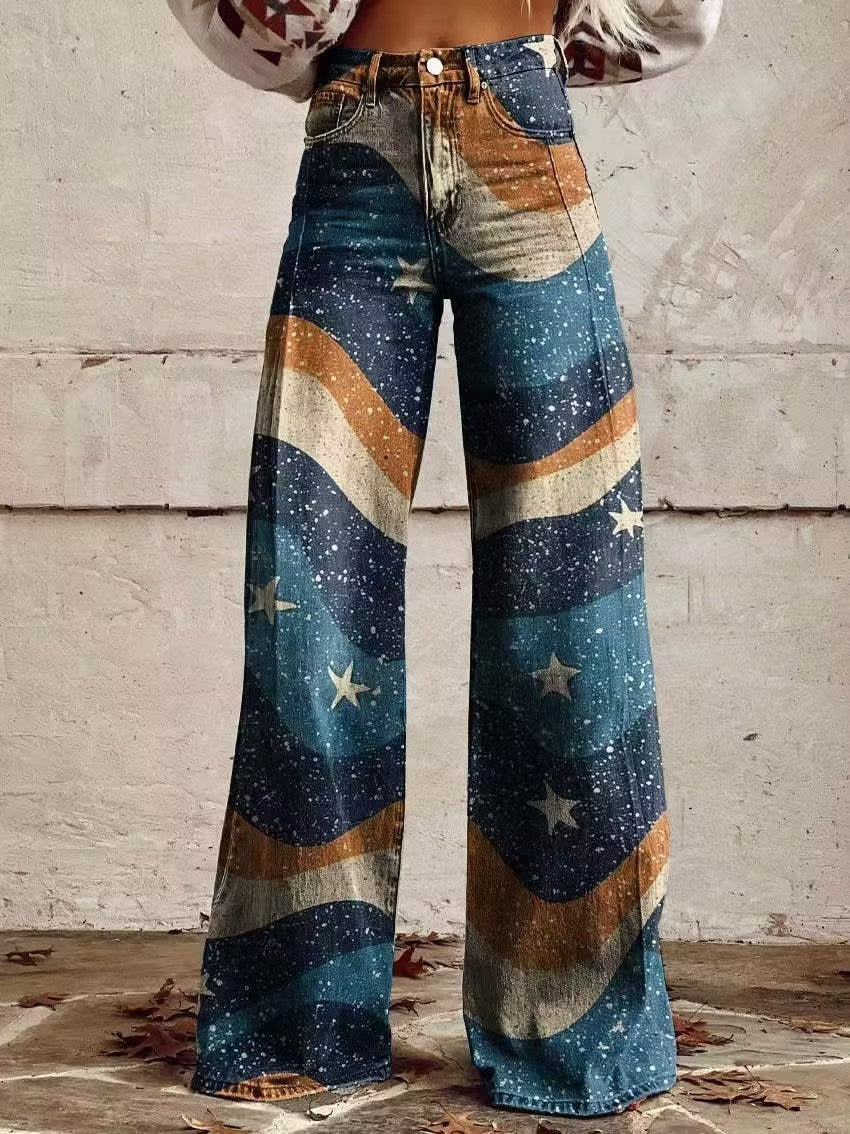 Hot Selling Plus Size Women's Casual Pants Thin Imitation Jeans