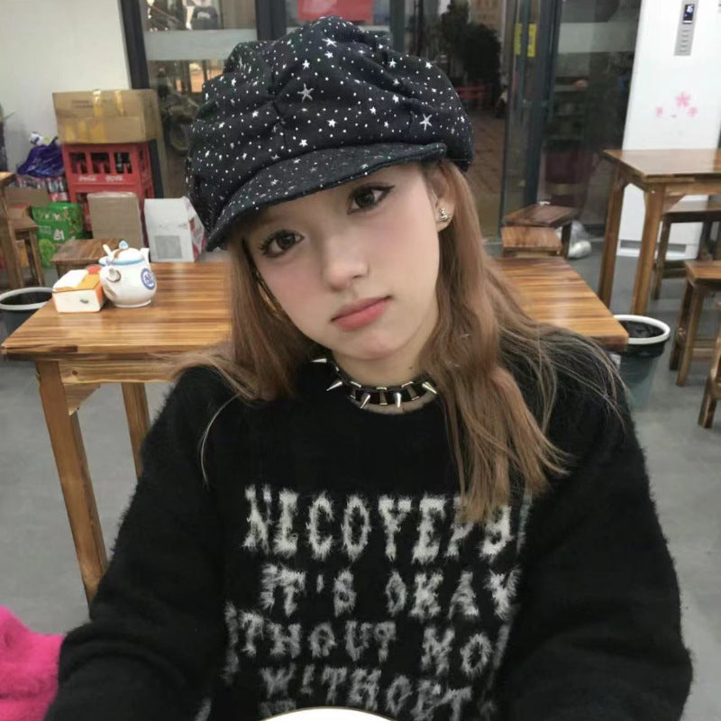 Starry Clouds Octagonal Cap Female
