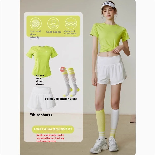 Morning Running Tennis Suit Gym Long-sleeved Top Yoga Suit