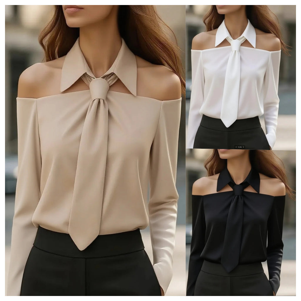 Solid Color Casual Versatile Shirt Women