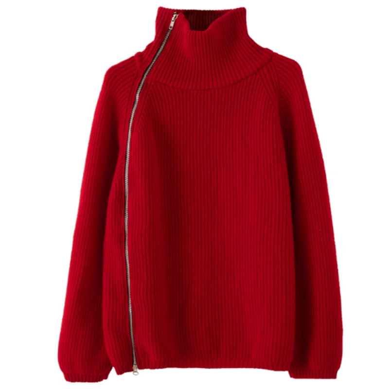 Ladies High Neck Long Sleeve Sweater