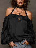Stylish Casual Off-shoulder Satin Top
