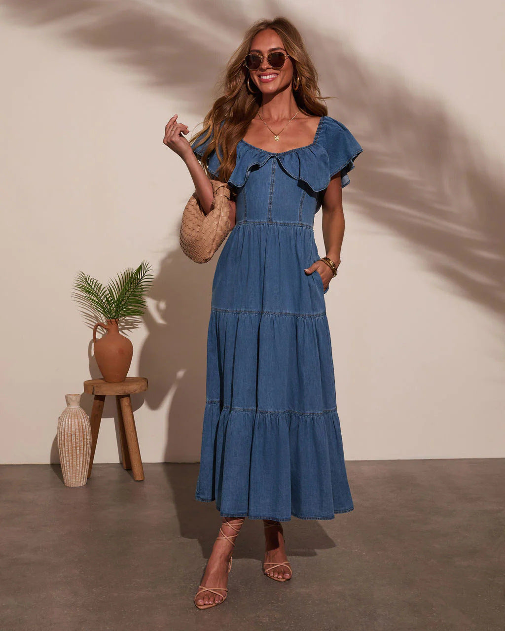 Fashionable Loose Denim Dress