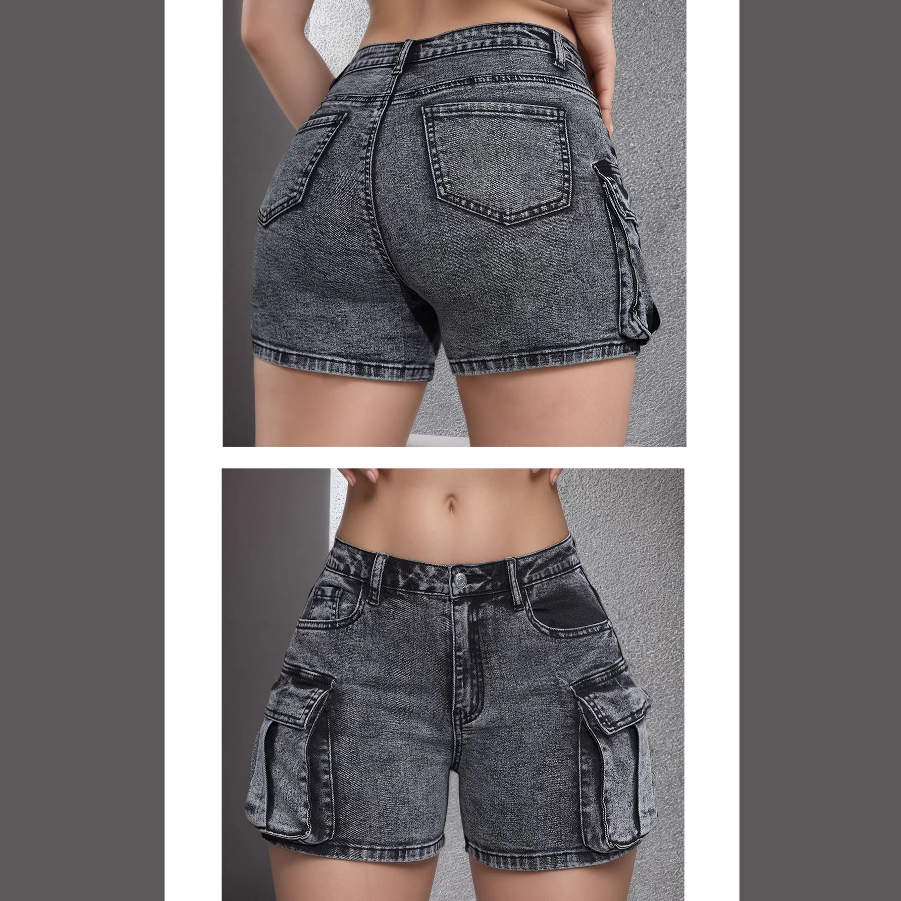 Non-stretch Denim Shorts