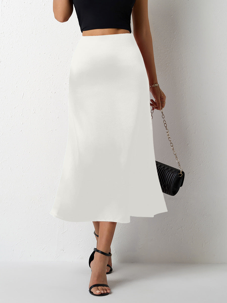 Womens Satin Mermaid Skirt Spring Summer Style