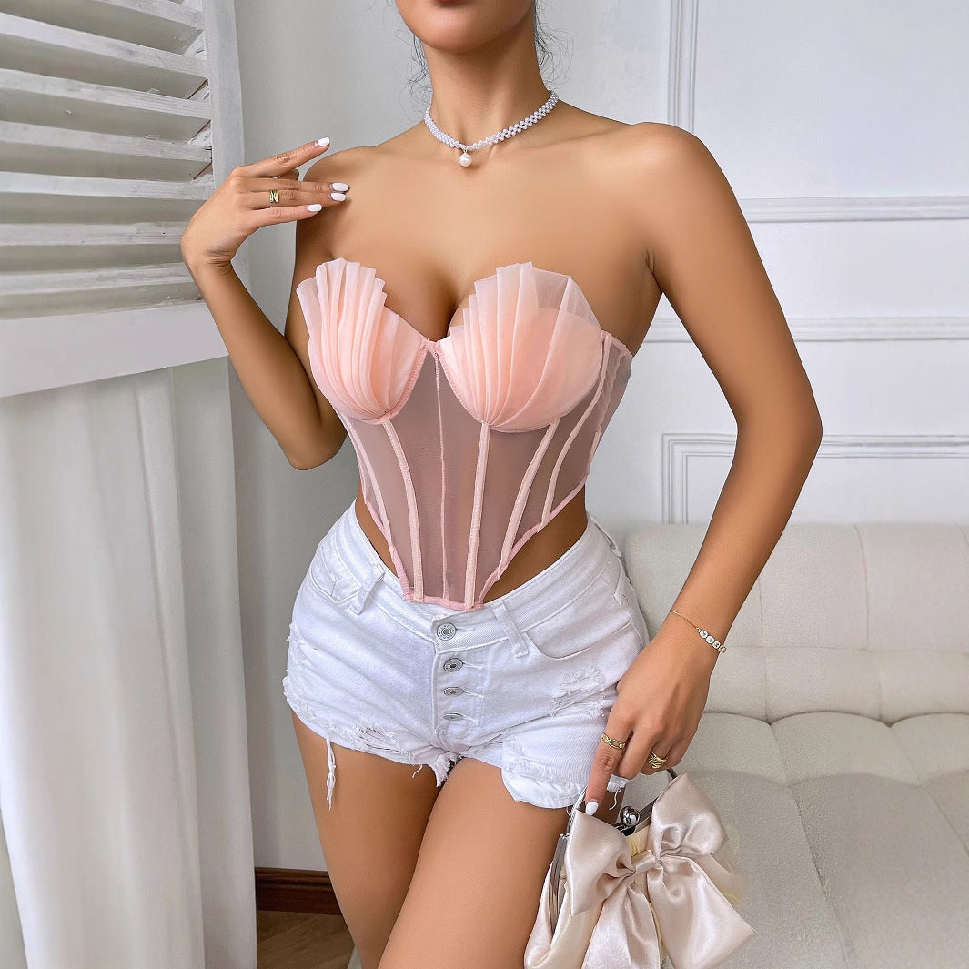 European And American Sexy Hot Girl Corset Low-cut Fishbone