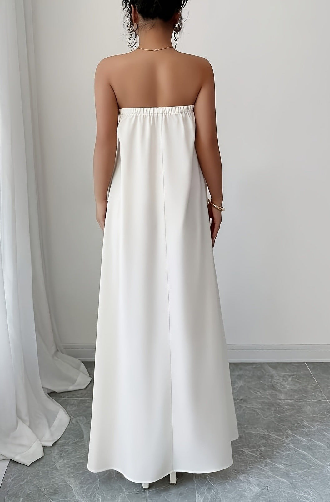 Floral Strapless Dress A Stylish Casual One-piece