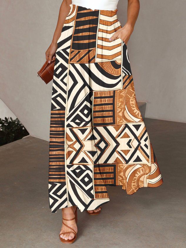 Casual Wide-leg Athletic Pants For Street Style In Europe And The US