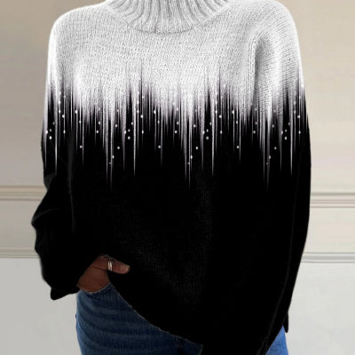 Womens Casual Printed Sweater Top