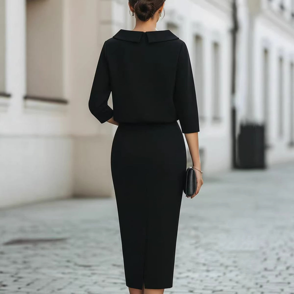 Stylish Urban Commuter Two-piece Set Featuring A Bodycon Skirt And Top