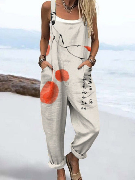 Fashion Women's Summer 3D Printing Casual Suspenders