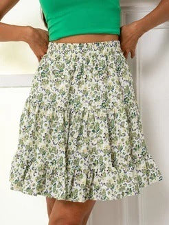 New Patchwork Floral Print Bohemian High-waisted Skirt