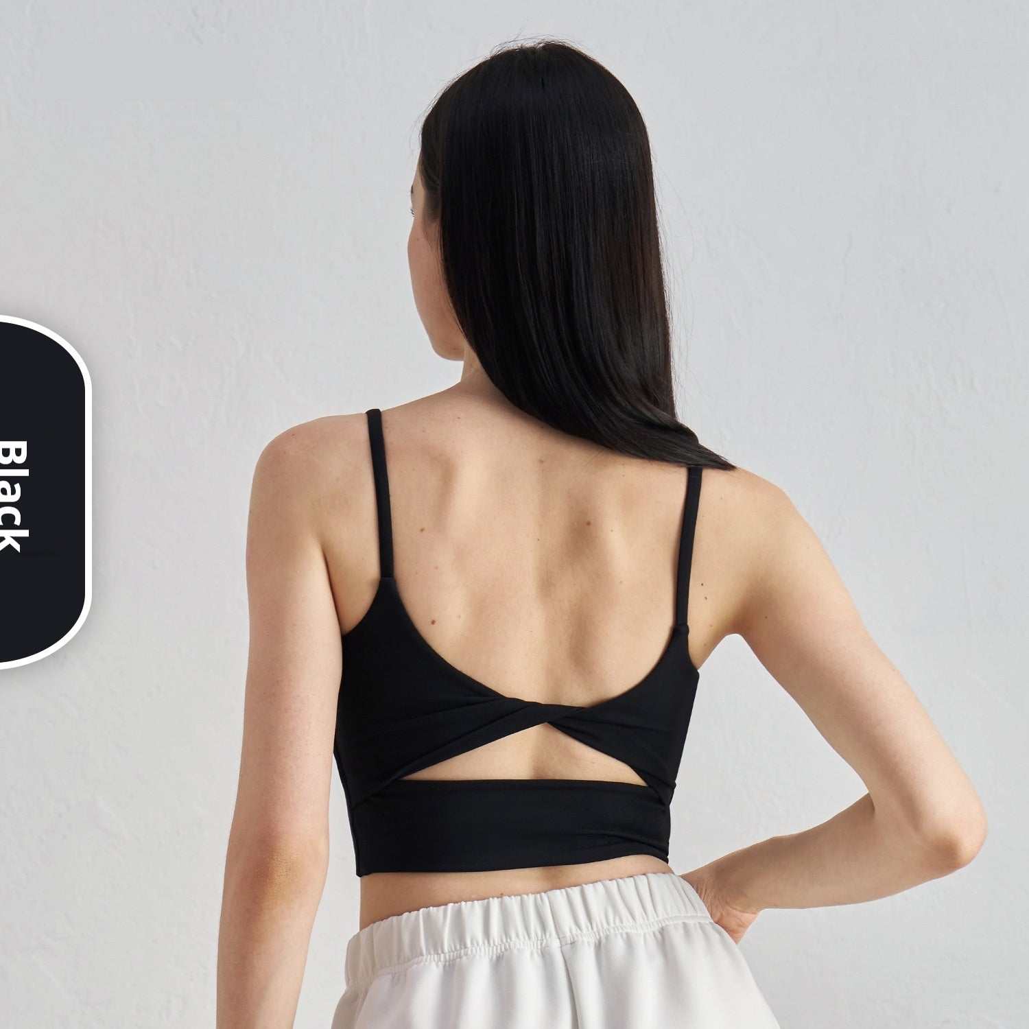 Nude Feel Detachable Sports Vest For Women Beauty Back Hollow Out
