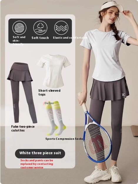 Morning Running Tennis Suit Gym Long-sleeved Top Yoga Suit