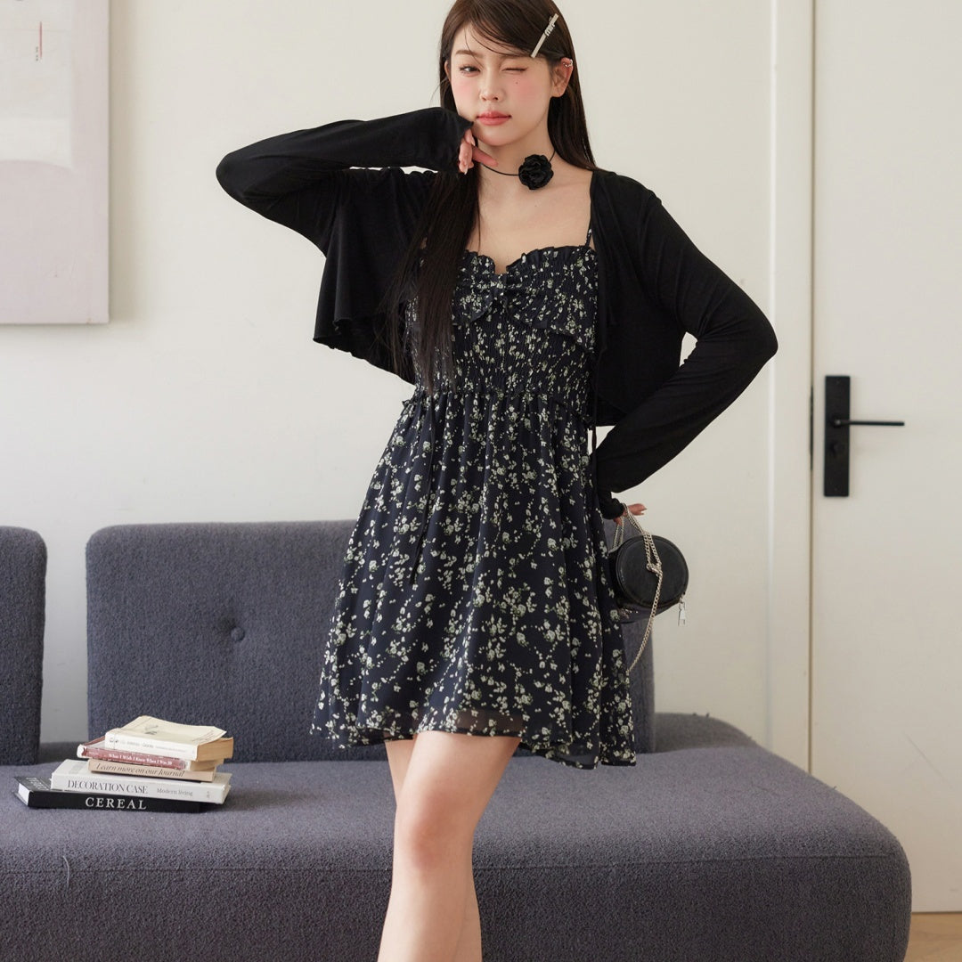 French Romantic Floral Camisole Dress