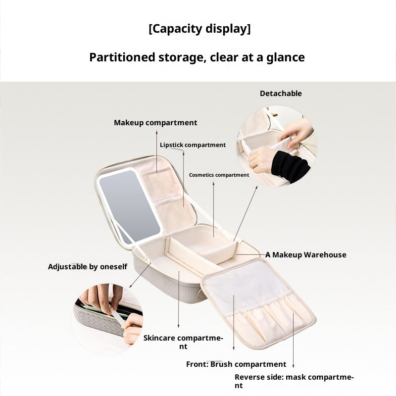 LED Makeup Case Portable Large Capacity