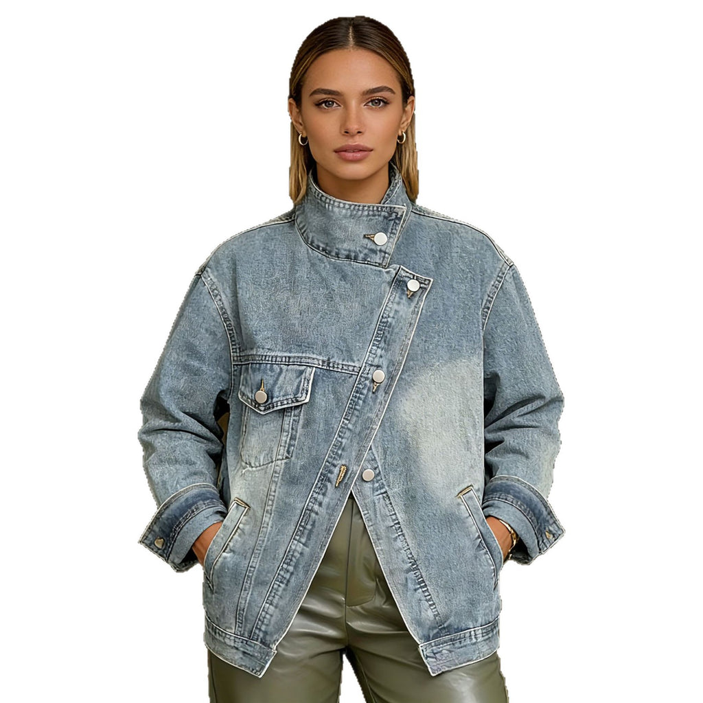 Irregular Single-pocket Denim Jacket