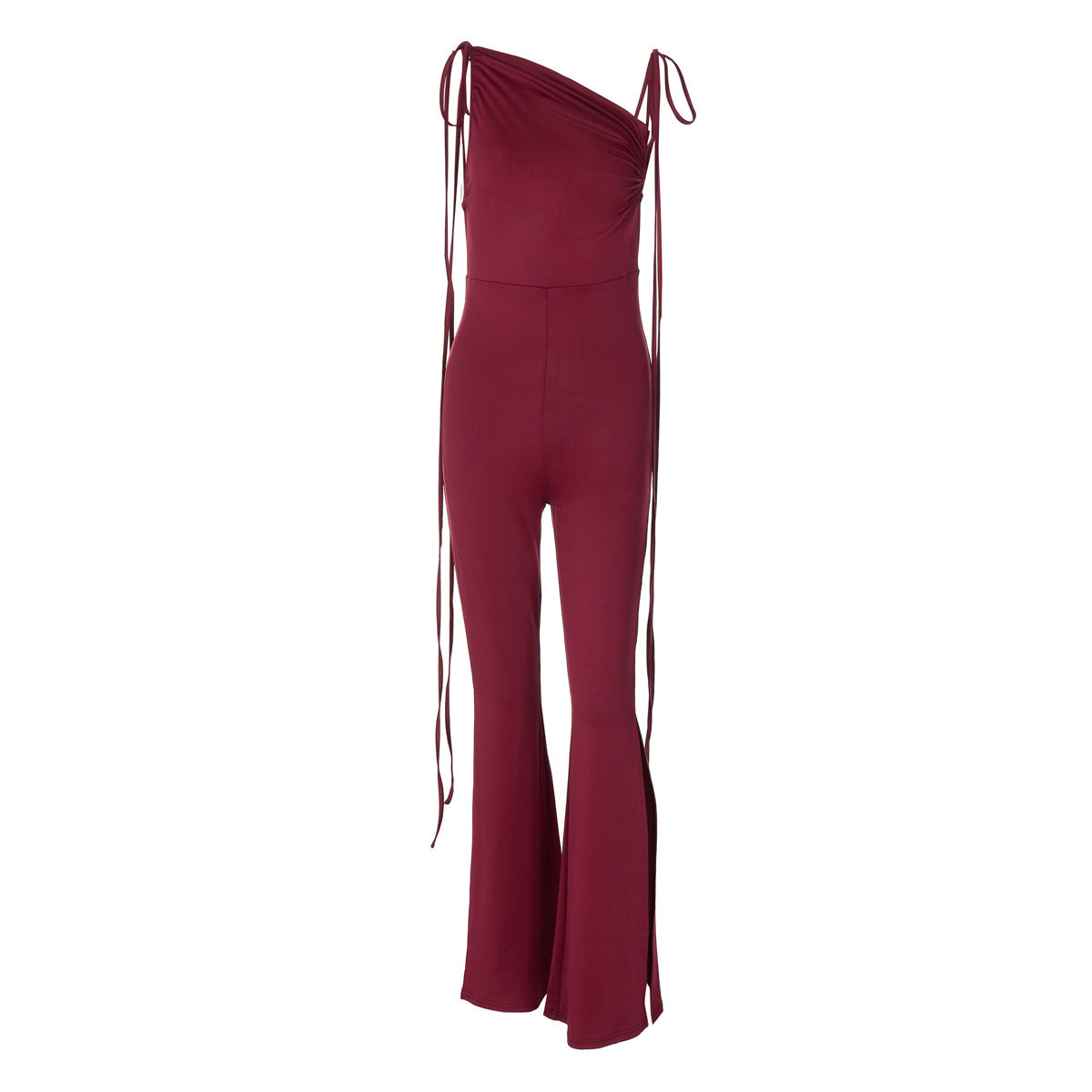 Female Fashionable With Side-slit Slim Fit Bodysuit
