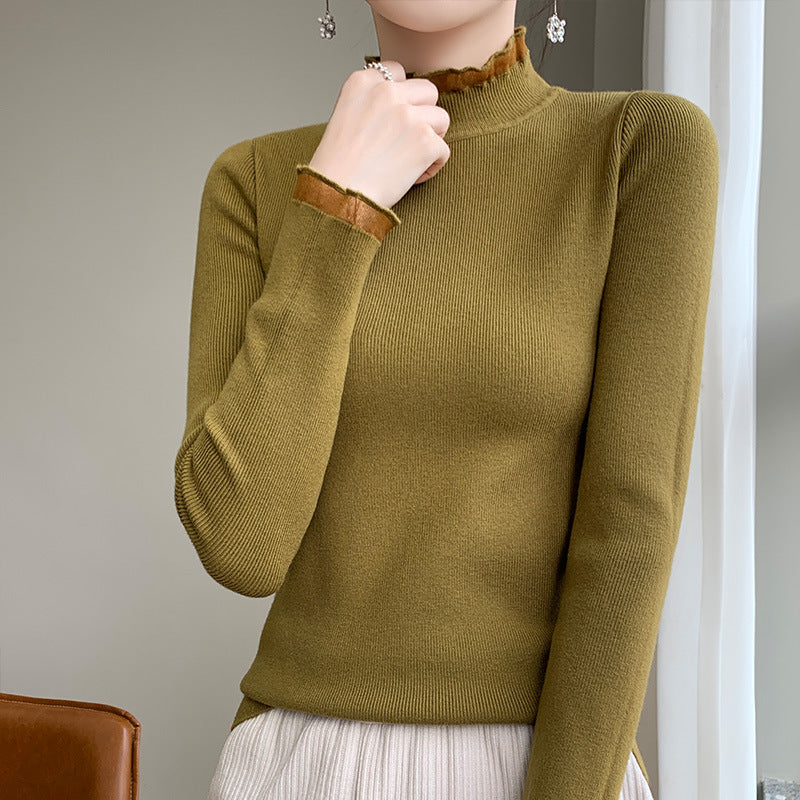 Women's Half Turtleneck Sweater Inner Wear Sweater