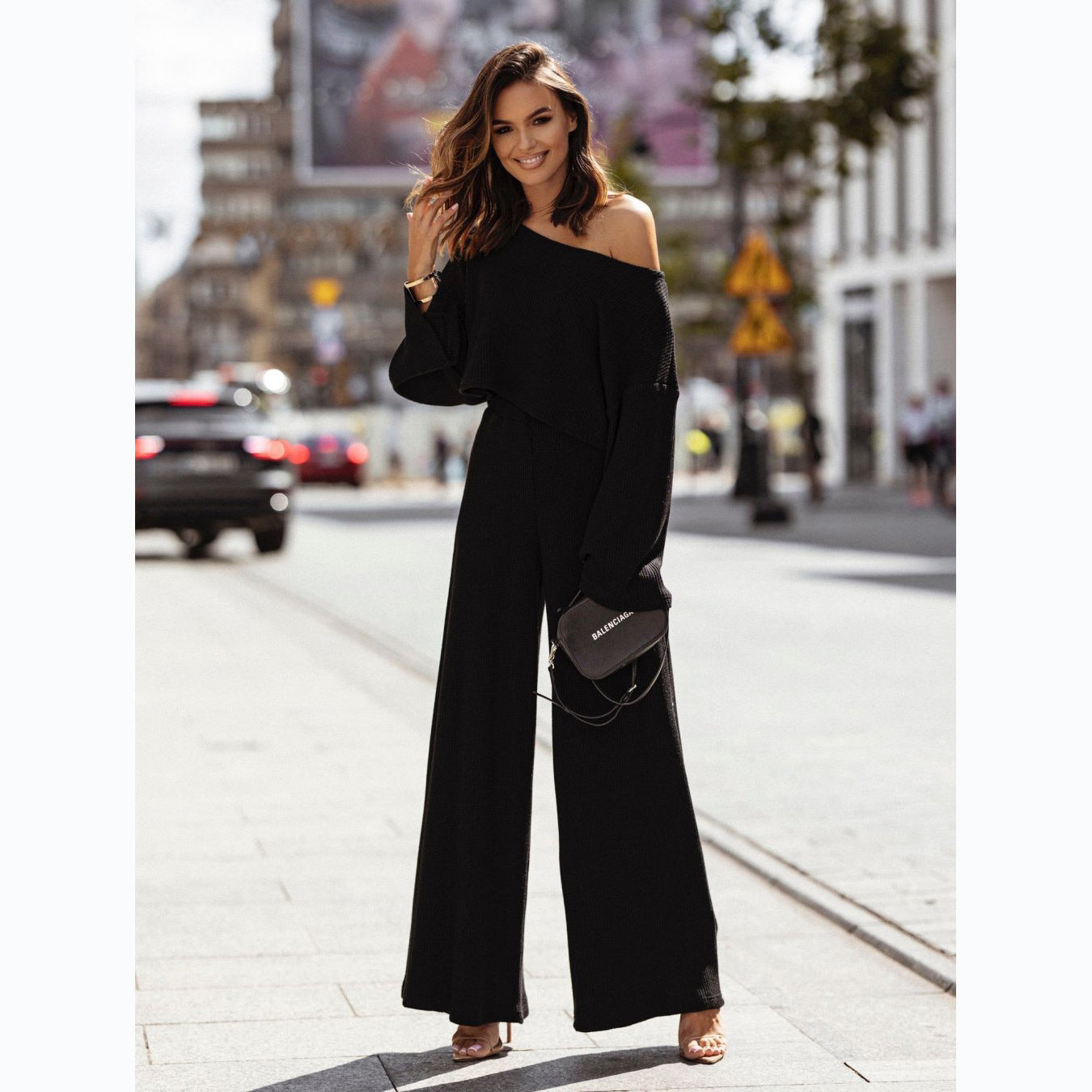 Women's Loose Solid Color Long-sleeved Suit