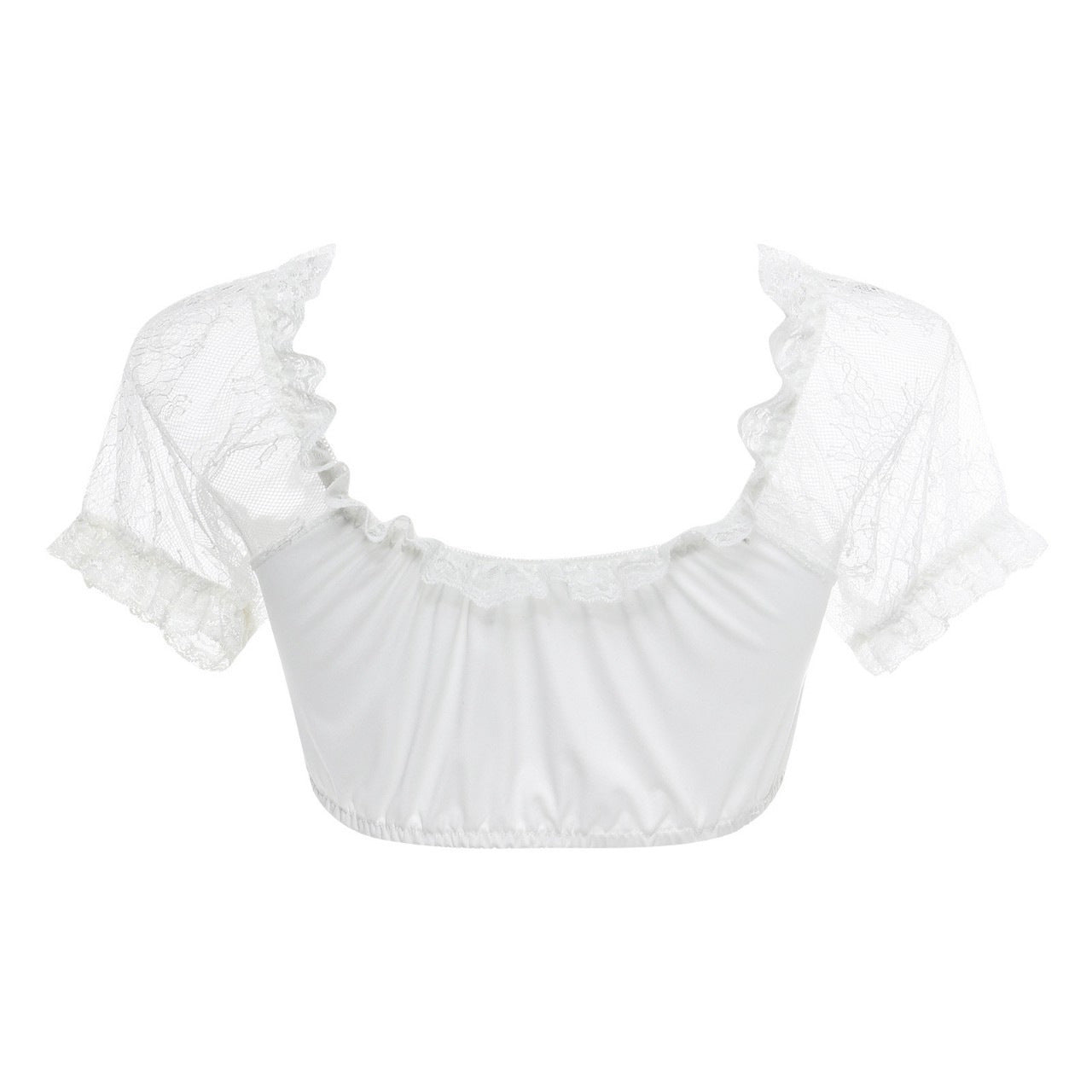 Women's Classical Beer Festival Regular Base Lace Stitching Small Shirt Top