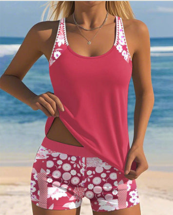 Women's Casual Versatile Printed Split Swimsuit