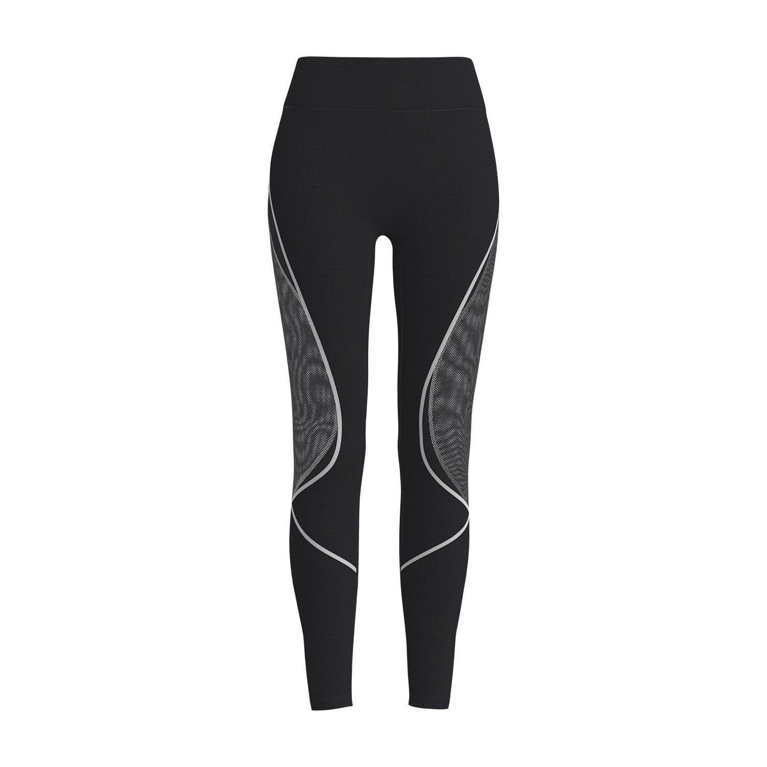 Women's Color Matching Mesh European And American High Waist Yoga Pants