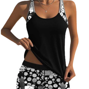 Women's Casual Versatile Printed Split Swimsuit