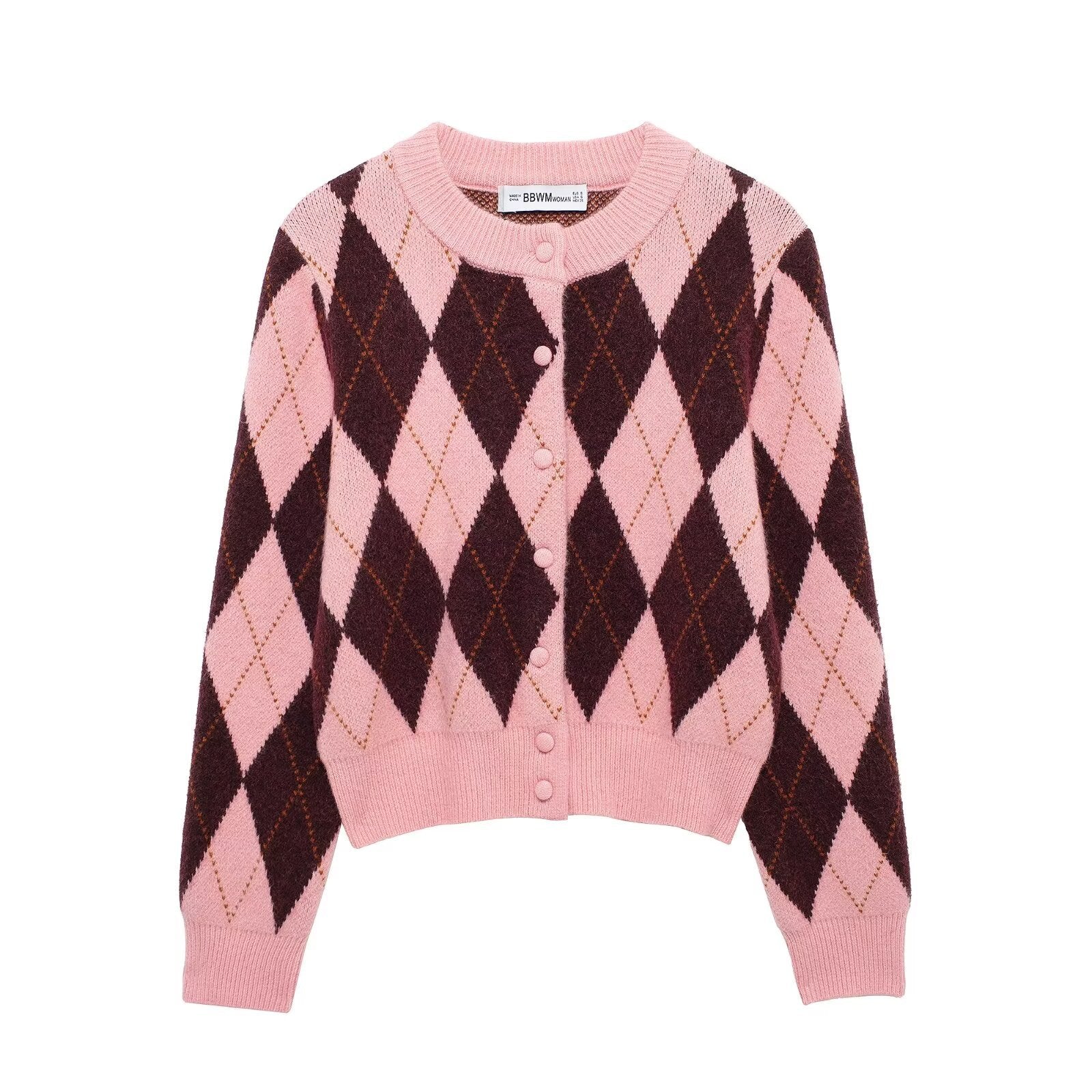 Women's Diamond Jacquard Coat
