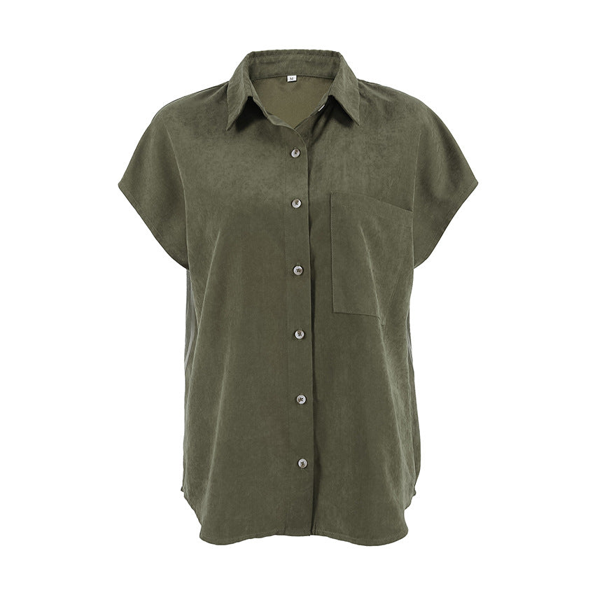 European And American Retro Green Lazy Women's Fashion Shirt