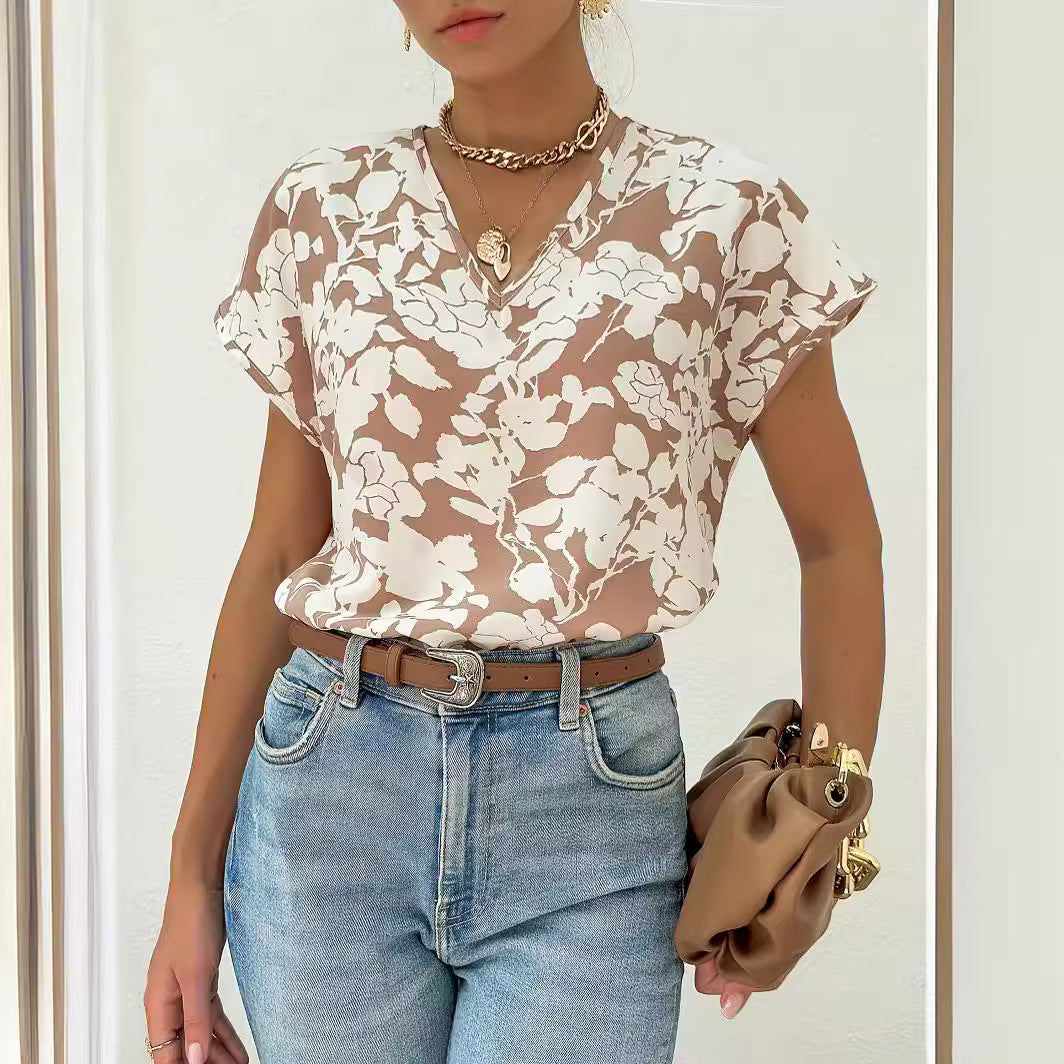 Summer Casual Short Sleeve T-shirt Top Women